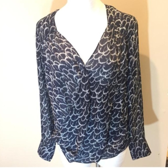 10 Derek Lam Crosby Silk Wrap Blouse Sz 6 - Picture 2 of 8